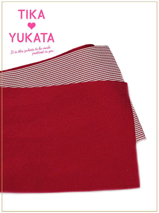 ≪会場スグ≫【販売】モダン椿・レトロ浴衣フルセット（浴衣・平帯・下駄）