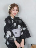≪会場スグ≫【販売】大正ロマン菊・ハイカラ浴衣フルセット（浴衣・兵児帯・下駄）
