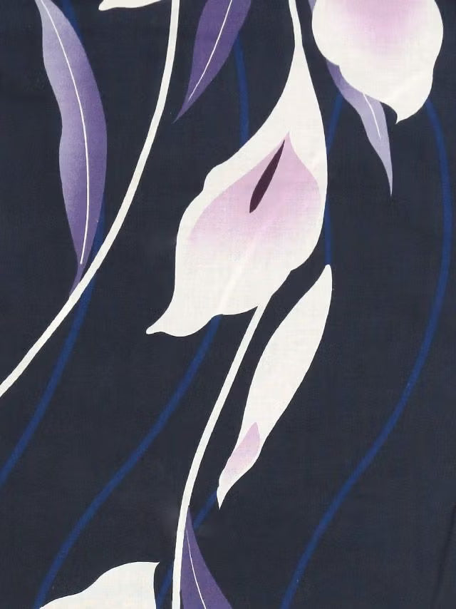 ≪会場スグ≫【販売】粋美な菖蒲・シック浴衣フルセット（浴衣・平帯・下駄）